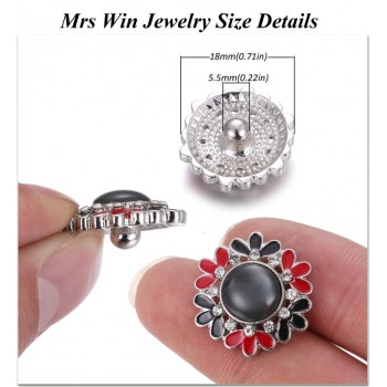 10 pcs/lot 2018 New Snap Button Jewelry Mixed Style Ginger Resin 18mm Snap Buttons fit Snap Bracelet Bangles Button Jewelry
