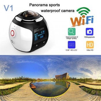 Rondaful V1 4K Camara 360 Degrees Panoramic Lens Sport Camera Professional Camera HD 0.96 Wifi Photo Camera HD Action Camera