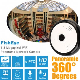 960P Wifi Camera 360 Degree Panoramic Camera 2MP Home Security Video Surveillance Night Vision Fisheye Surveillance Network