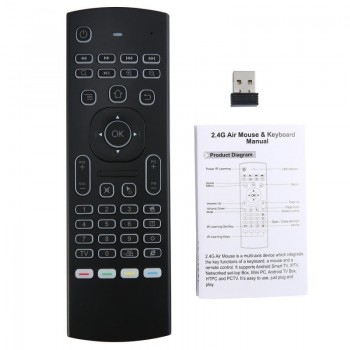 MX3 MX3-L Backlit Air Mouse T3 Smart Voice Remote Control 2.4G RF Wireless Keyboard For X96 tx3 mini A95X H96 pro Android TV Box