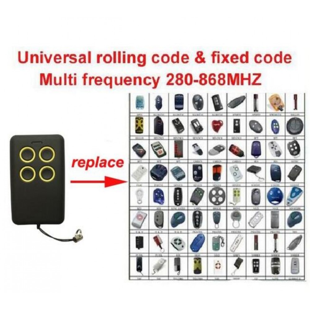1pcs Multi frequency copy 280-868mhz rolling code garage door remote control duplicator top quality  fine