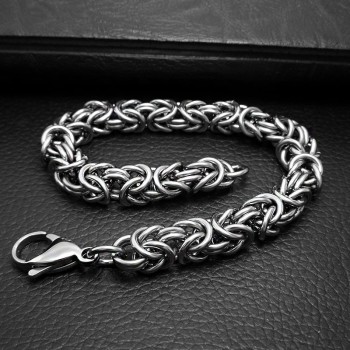 Tuswans Quality 316L Stainless Steel 5*12mm Extra Thick Link Chain Bracelets For Men Punk Rock Figaro Chain Wrist Band Wholesale