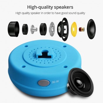 Waterproof Wireless Bluetooth Speaker Bathroom Mini Fashionable Musical Instruments With Suction Cup Dropship 8.28