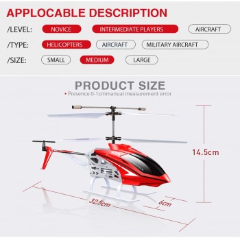 SYMA S39 2.4GHz 3CH RC Helicopter with Gyro Led Flashing Alloy Aluminum Anti-Shock Remote Control Toy Kids Gift Present