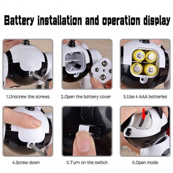 Voice Recognition Intelligent Robot Dog Electronic Toy Interactive Doggy Robot Puppy Music LED Eyes Flashing Action Toy