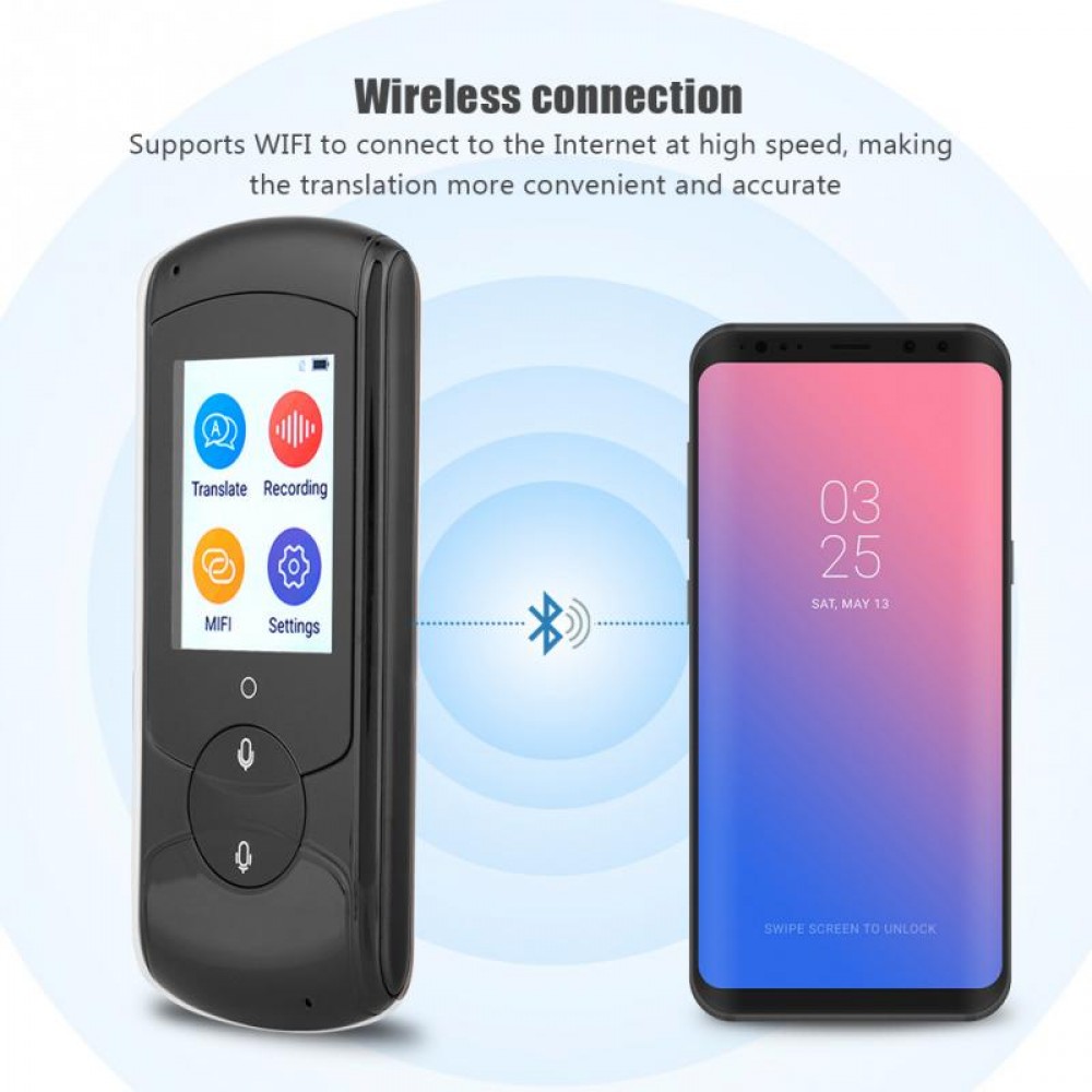 Portable Smart Voice Translator WIFI 41 Languages Real Time Translation Multilingual Translator for Meeting Study Trarvel 2018