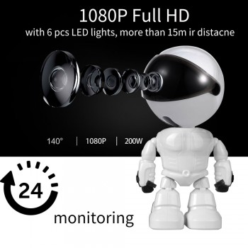 Robot Camera TUYA alexa echo 1080P HD Baby Monitor wifi Two-way Audio Network IP Night Vision Motion Detection SMART home shojzj
