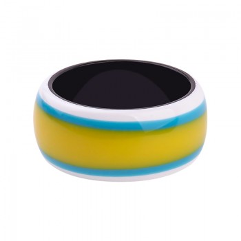 GuanLong Brand Design Colorful Stripe Resin Bangles For Office Ladies Fashion Bangle Bracelet Jewelry Wholesale
