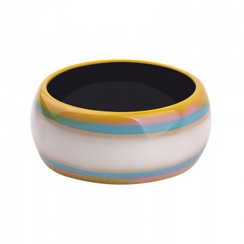 GuanLong Brand Design Colorful Stripe Resin Bangles For Office Ladies Fashion Bangle Bracelet Jewelry Wholesale