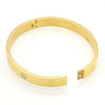 New Design Zircon And Cross Nut Nail Bracelets amp; Bangles For Women Luxury Brand Jewelry Stainless Steel Screw Jewelry Pulseiras