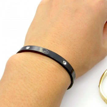 New Design Zircon And Cross Nut Nail Bracelets amp; Bangles For Women Luxury Brand Jewelry Stainless Steel Screw Jewelry Pulseiras