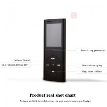 ZHKUBDL 1.8 inch mp3 player 16GB 32GB Music playing with fm radio video player E-book player MP3 with built-in memory