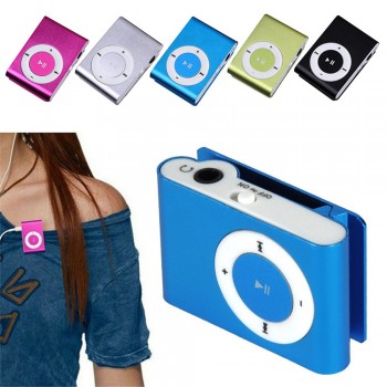 FGHGF cheapest USB metal mini Clip mp3 Player sport portable Music digital TF/SD Card Slot player mp 3 player card running