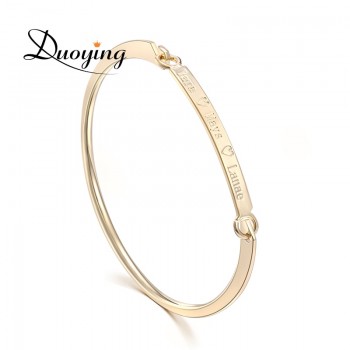 DUOYING 40*4 mm Gold Bar Bangle Bracelet Custom Name Copper Bracelet Personalize Initial Engrave Name Bracelet amp; Bangle for Etsy