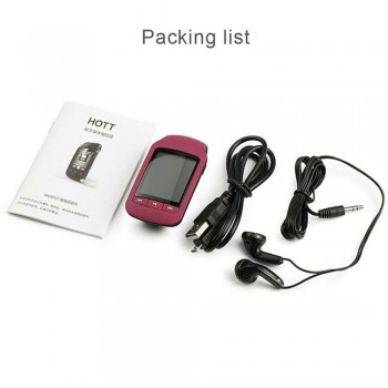 HOTT portable mini bluetooth mp3 player mp3 music player with sport clip Sport Pedometer FM Radio SD Card 1.8 Inch Screen