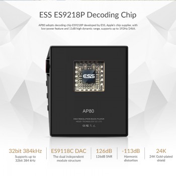Hidizs AP80 Hi-Res ES9218P Bluetooth HIFI Music MP3 Player LDAC USB DAC DSD 64/128 FM Radio HibyLink FALC DAP