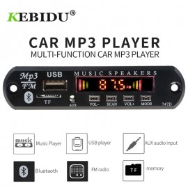 Kebidu 5V 12V Bluetooth MP3 Decoder Board MP3 Player Car Kit FM Radio TF USB 3.5 Mm WMA AUX Audio Receiver Newest