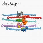 10pcs Dinosaur Rubber Bangle Cute Animal Bracelet Birthday Easter Holiday Party Kids Children Girl Boys Wristband Gift Favor