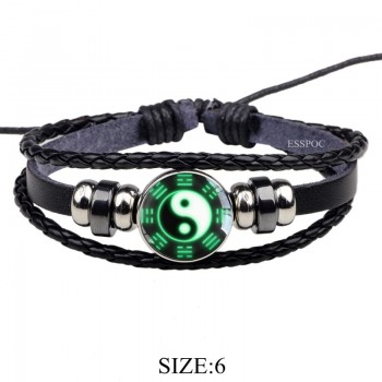Rinnegan Eyes Naruto Bracelet Sharingan Eye Black Leather Bracelet Uchiha Uzumaki Clan Logo Anime Cosplay Lover Gift