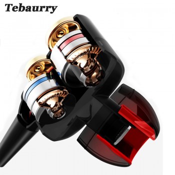 TEBAURRY Double Unit Drive In Ear Earphone Bass Subwoofer Earphone for phone DJ mp3 Sport Earphones Headset Earbud auriculares