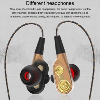 TEBAURRY Double Unit Drive In Ear Earphone Bass Subwoofer Earphone for phone DJ mp3 Sport Earphones Headset Earbud auriculares