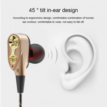 TEBAURRY Double Unit Drive In Ear Earphone Bass Subwoofer Earphone for phone DJ mp3 Sport Earphones Headset Earbud auriculares