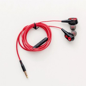 3.5mm Wired earphone High bass dual drive stereo In-Ear Earphones With Microphone Computer earbuds For Cell phone fone de ouvido