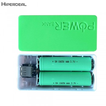 5600mAh 2X 18650 USB Power Bank Battery Charger Case DIY Box For iPhone For Smart Phone MP3 Electronic Mobile Charging QIY25 D3S