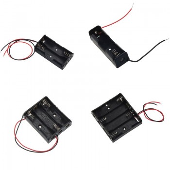 1pc AA Size Battery Storage Box Case Holder Leads With 1 2 3 4 Slots Container Bag DIY Standard Batteries Charging  Droship ja17