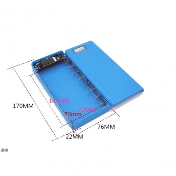 kebidumei New  LCD Display DIY 8*18650 Case Power Bank Shell Portable External Box Without Battery