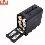 BB-6 6pcs AA Battery Case Pack Battery Holder Power as NP-F NP-970 Series Battery for LED Video Light Panel / Monitor