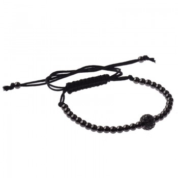 DOUVEI 2017 New Black Diy Design Pave CZ Ball Charm Bracelet Men Women Braided Macrame Copper Beads Jewelry Gift For Men Women