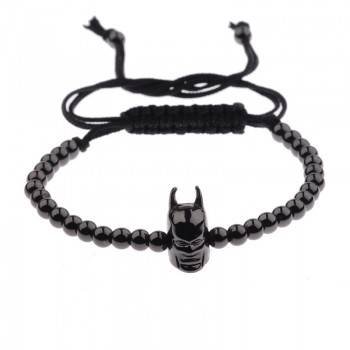 DOUVEI 2017 New Black Diy Design Pave CZ Ball Charm Bracelet Men Women Braided Macrame Copper Beads Jewelry Gift For Men Women