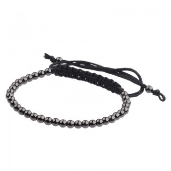DOUVEI 2017 New Black Diy Design Pave CZ Ball Charm Bracelet Men Women Braided Macrame Copper Beads Jewelry Gift For Men Women