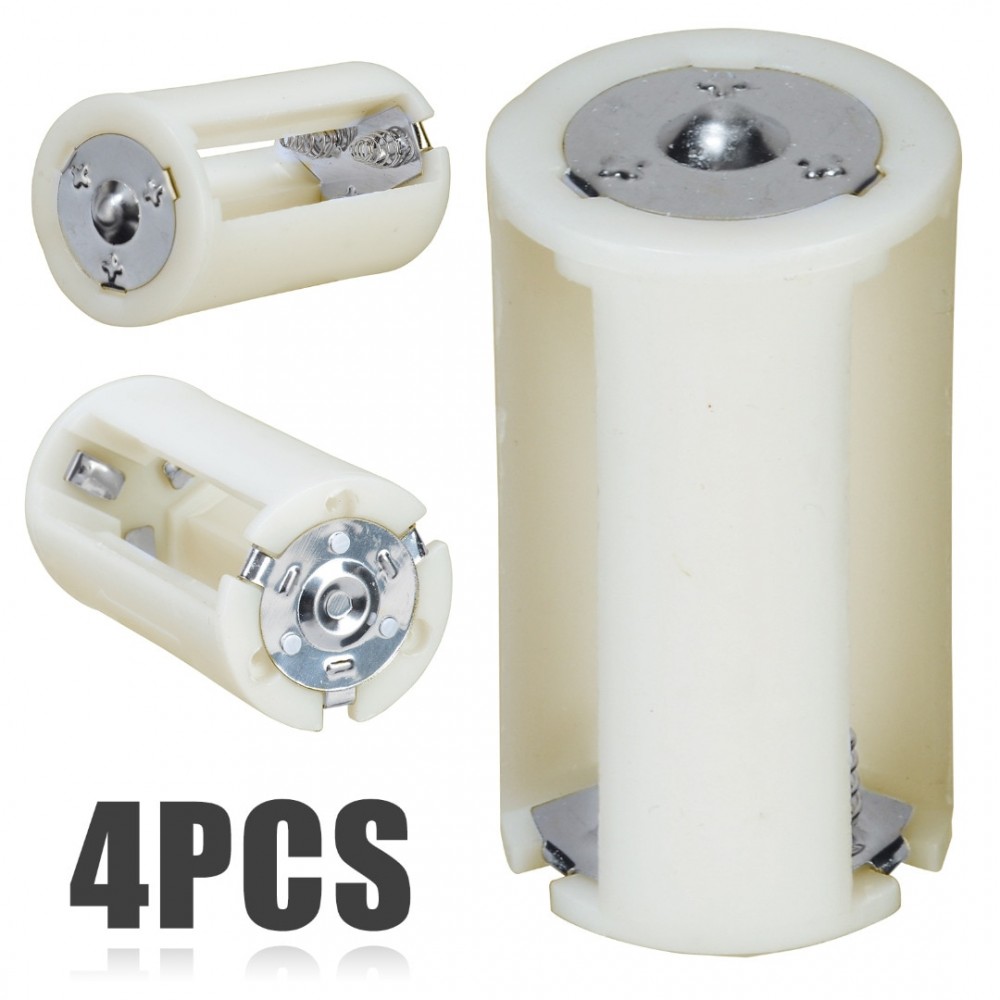 4pcs New Arrival Battery Box 3x AA to D Size Battery Adapter Converter Holder Switcher Case Box for Battery Storage