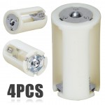 4pcs New Arrival Battery Box 3x AA to D Size Battery Adapter Converter Holder Switcher Case Box for Battery Storage