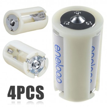 4pcs New Arrival Battery Box 3x AA to D Size Battery Adapter Converter Holder Switcher Case Box for Battery Storage