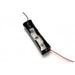 New Plastic 18650 Battery Case Holder Storage Box with Wire Leads for 18650 Batteries 3.7V Black