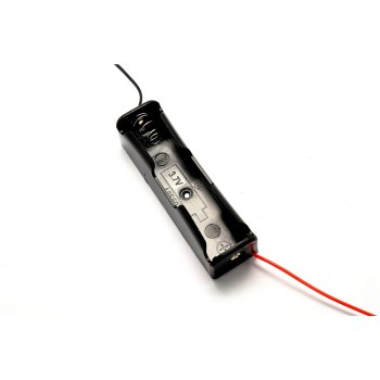 New Plastic 18650 Battery Case Holder Storage Box with Wire Leads for 18650 Batteries 3.7V Black