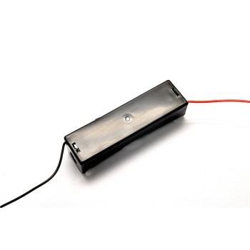 New Plastic 18650 Battery Case Holder Storage Box with Wire Leads for 18650 Batteries 3.7V Black