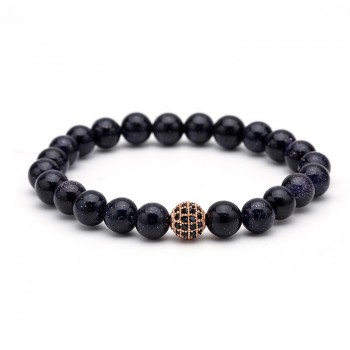 Black amp; White Natural stone Bead Mens bracelets High quality Crystal Crown Natural stone Bracelets for men Fashion Jewellery