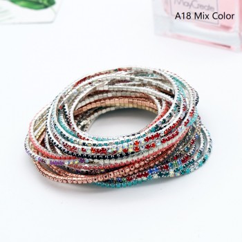 New Arrive 5pcs Elastic Crystal Beads 2mm Charming Lovely Bling Bling Crystal Rhinestones Bracelet Jewelry Gift for Summer Days