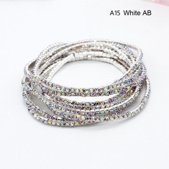 New Arrive 5pcs Elastic Crystal Beads 2mm Charming Lovely Bling Bling Crystal Rhinestones Bracelet Jewelry Gift for Summer Days
