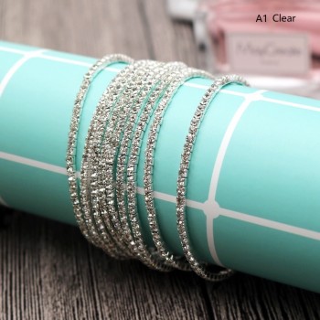 New Arrive 5pcs Elastic Crystal Beads 2mm Charming Lovely Bling Bling Crystal Rhinestones Bracelet Jewelry Gift for Summer Days