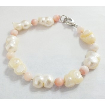 Natural Baroque Pearl Bracelet 7.5