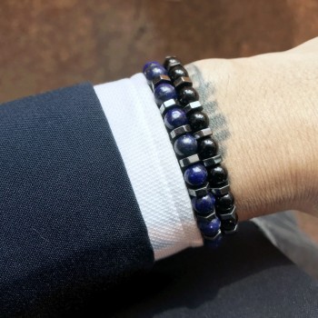 Mcllroy 6mm Natural Stone Bracelet/men/women fashion handmade beads bracelets male stainless steel accessories man jewelry homme