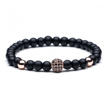 Bead Mens bracelet Natural stone amp; wood head bead bracelet for men amp; women Buddha Skull Shambhala Elastic bracelets 2018