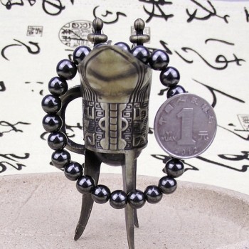 Natural Stone Hematite Magnetic Bracelet Black Beads Therapy Health Care Stretch Bracelet amp; Bangle Mens Jewelry 6 8 10mm