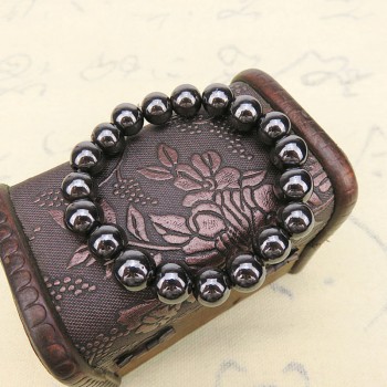 Natural Stone Hematite Magnetic Bracelet Black Beads Therapy Health Care Stretch Bracelet amp; Bangle Mens Jewelry 6 8 10mm