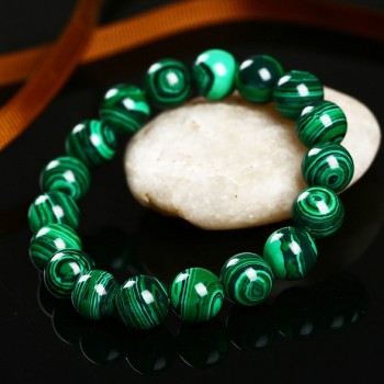 Higth Quality Fashion Green Malachite Men Braceletsamp;Bangle for Women Crystal Charm Bracelet Buddhist beads Birthday Gift